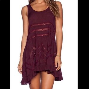 Free People Voile Lace Trapeze Dress